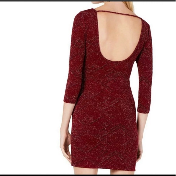 Trixxi Cocktail Dress Maroon Red Cocktail Dress Size S - Picture 5 of 9